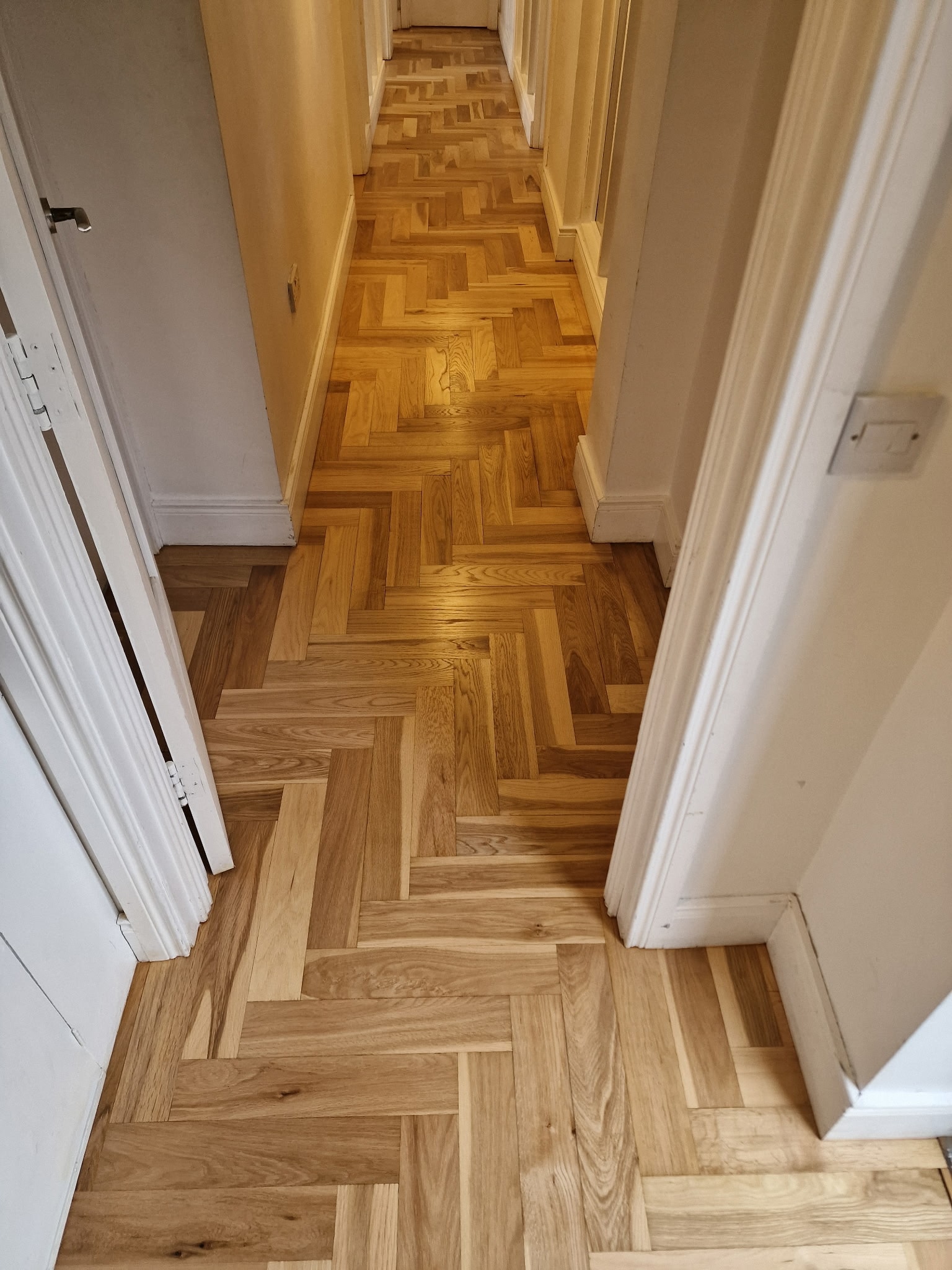 Victorian Terrace Hallway, Belfast — before floor sanding